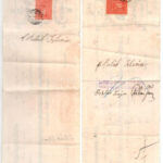 Battonya ~1929-1931. 6db-os kitöltött váltó tétel vízjeles papír, bélyegekkel, 'Battonyai Népbank Szövetkezet' bélyegzésekkel, T:III - Image 2