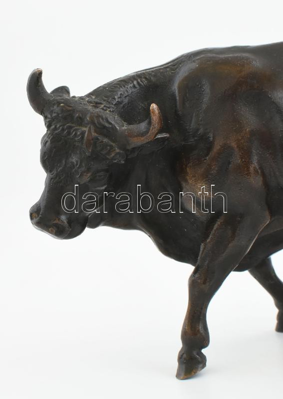 Bronz bika szobor. Jelzés nélkül 16 cm - Image 4