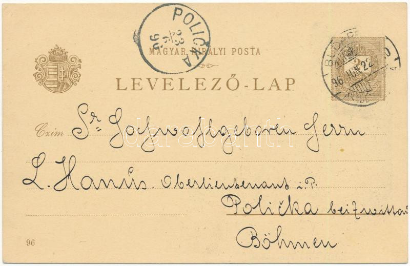 1896 (Vorläufer) Herkulesfürdő, Baile Herculane; Ezredéves Országos Kiállítás, barna 2 Kr Ga. s: Kimnach (EK) - Image 2