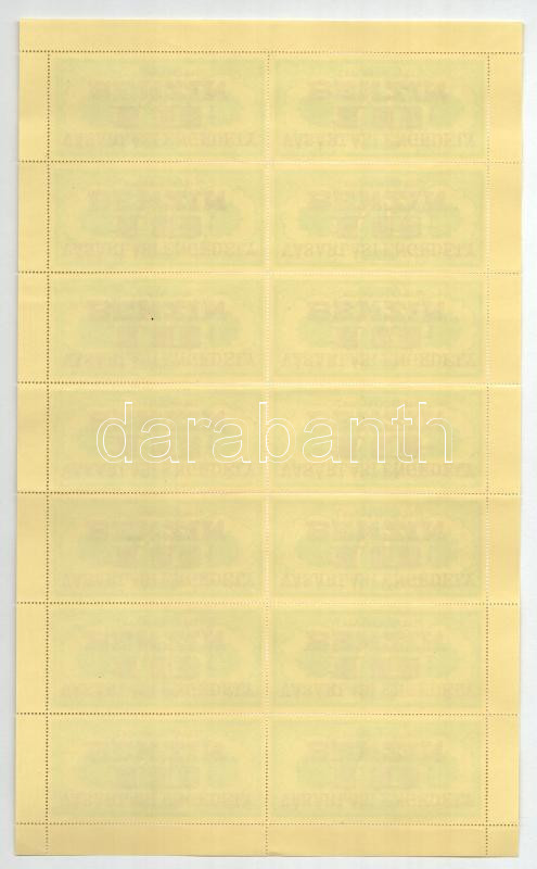 1975. 'Vásárlási engedély - 1T Benzin' (14x) bélyeg, teljes ív T:I- - Image 2