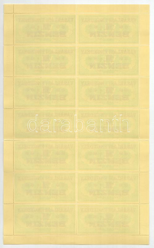 1975. 'Vásárlási engedély - 1T Benzin' (14x) bélyeg, teljes ív T:II - Image 2