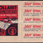 1912 Békéscsaba, Grünwald Mór építési anyagkereskedő fejléces számlája, hátoldalán Kollarit bőrlemez reklámmal - Image 2