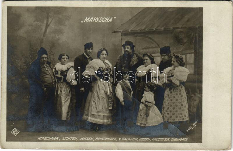 'Maryscha' Kirschner, Lichten, Jensen, Reingruber, v. Balajthy, Urban, Kneidinger, Siegworth. Phot. Hahn (Wien) (fa)