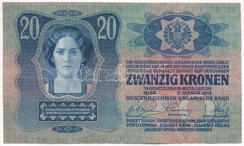 1913. 20K T:III kis beszakadás Adamo K17 - Image 2