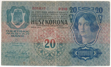 1913. 20K T:III fo. Adamo K17