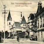1919 Trencsénteplic, Trencianske Teplice; Kossuth Lajos utca, villa / street view, villa, spa (EK)