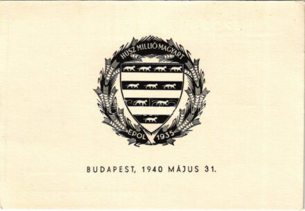 Húsz Millió Magyart EPOL 1935. A budapesti Egészségpolitikai Társaság propaganda reklámlapja / Budapest Health Policy Society's irredenta propaganda postcard (EK)