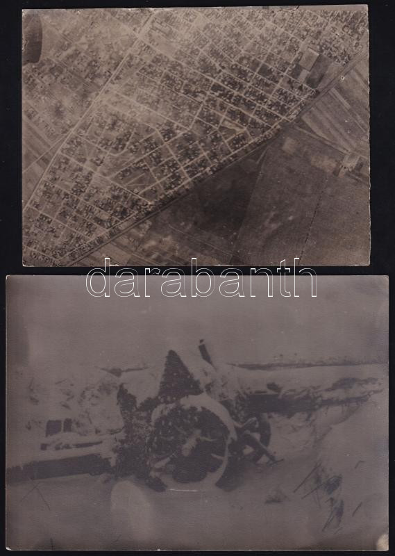 1916-1918 8 db vegyes katonai fotó és légi felvétel