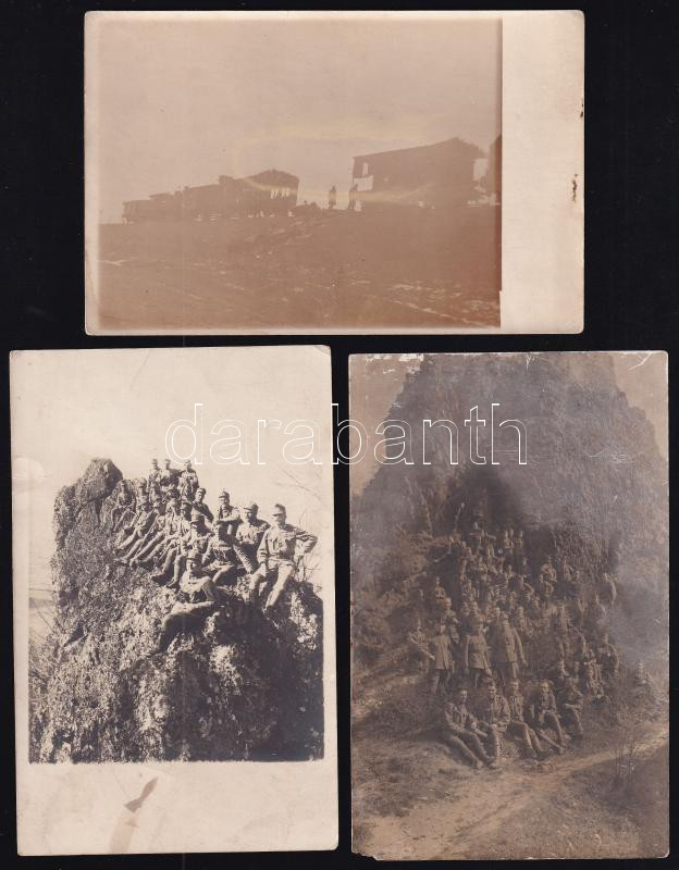 1916-1918 8 db vegyes katonai fotó és légi felvétel - Image 2
