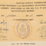 1945 Néptanítói oklevél hajtva 40x60 cm - Image 2