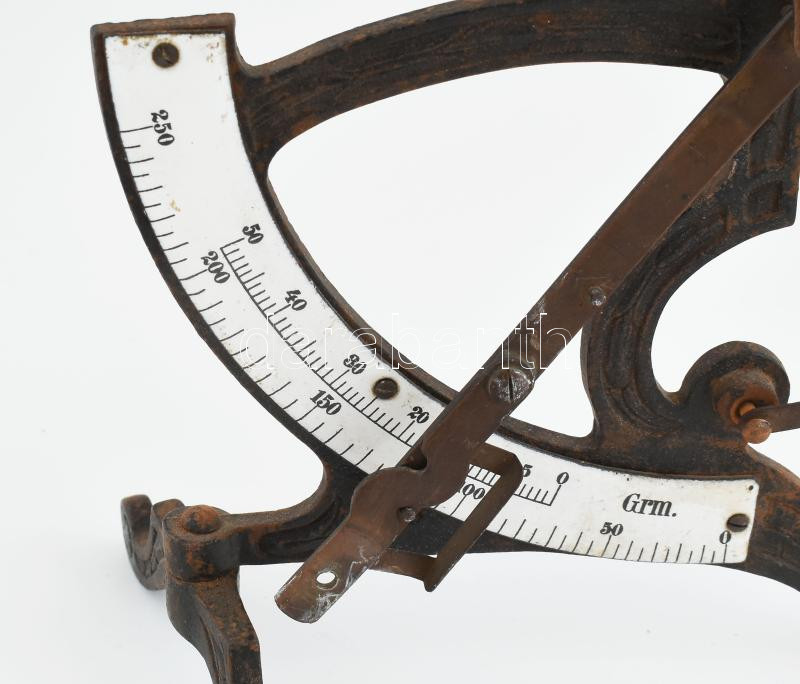 Régi levélmérleg öntvény, zománc skálával 32 cm - Image 2