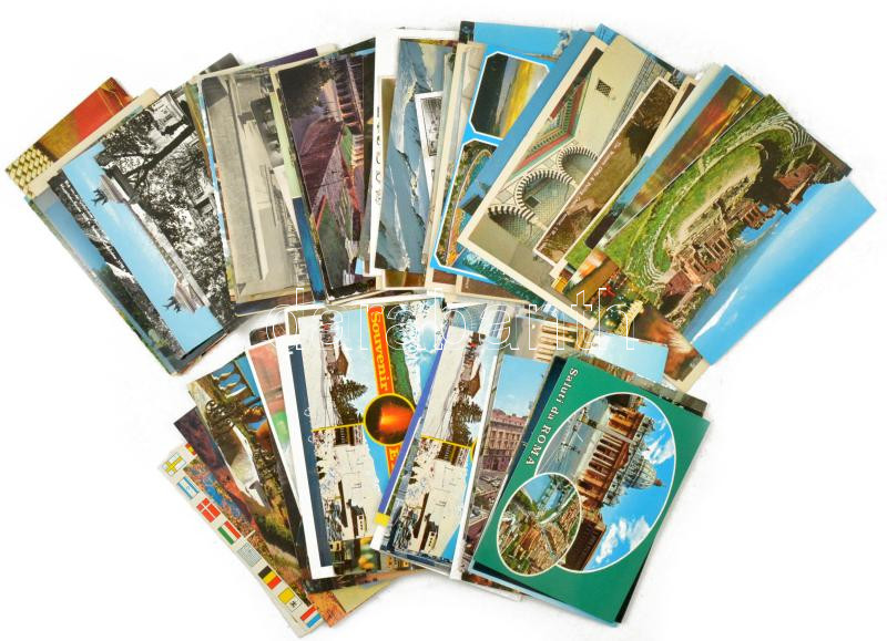 Kb. 100 db MODERN külföldi város képeslap / Cca. 100 modern town-view postcards from all over the world