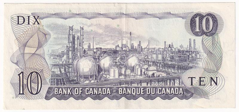 Kanada 1971. 10$ 'VL 3232878' T:II- firka Canada 1971. 10 Dollars 'VL 3232878' C:VF graffiti Krause P#88 - Image 2
