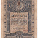 1882. 1Ft / 1G 'Uf 47 4 08497' T:III- folt Hungary 1882. 1 Forint / 1 Gulden 'Uf 47 4 08497' C:VG spotted Adamo G125