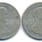 1930. 5P Ag 'Horthy jobbra' (2x) T:3 patina Adamo P8