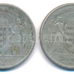 1930. 5P Ag 'Horthy jobbra' (2x) T:3 patina Adamo P8 - Image 2