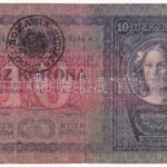 1904. 10K '2748 094352' 'Timbru Special Romania' felülbélyegzéssel T:III- szakadás, kopás Adamo K10