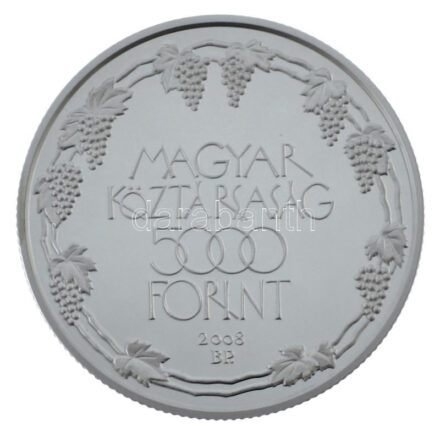 2008. 5000Ft Ag 'Tokaji Történelmi Borvidék' kapszulában, certifikáttal, tájékoztatóval T:PP Adamo EM219
