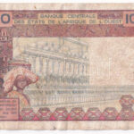 Nyugat-Afrikai Államok DN (1977-1992) 10.000Fr T:F,VG szakadás, folt Western African States ND (1977-1992) 10.000 Francs C:F,VG tear, spot Krause P#9 - Image 2