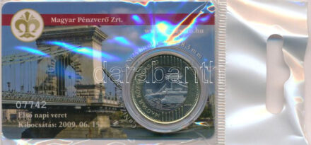 2009. 200Ft elsőnapi veret sorszámozott plasztikkártyán '07742' T:UNC
