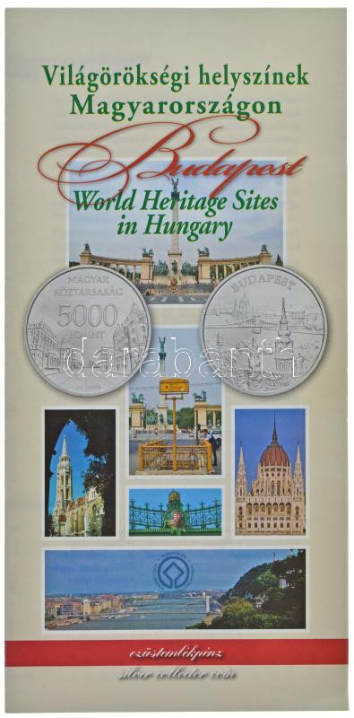 2009. 5000Ft Ag 'Világörökség helyszínek: Budapest' sérült kapszulában, tájékoztatóval, certifikáttal T:PP Adamo EM223 - Image 3