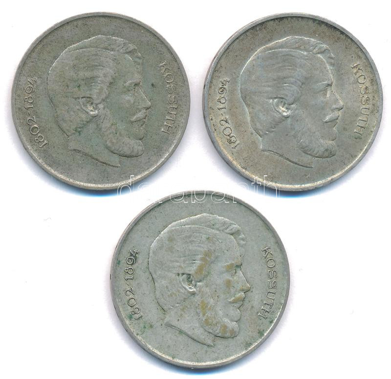 1947. 5Ft Ag 'Kossuth' (3x) T:VF,F patina Adamo F8.1