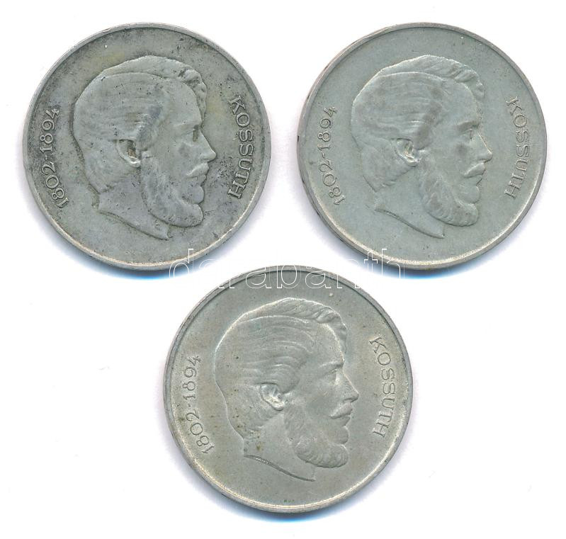 1947. 5Ft Ag 'Kossuth' (3x) T:VF,F patina Adamo F8.1