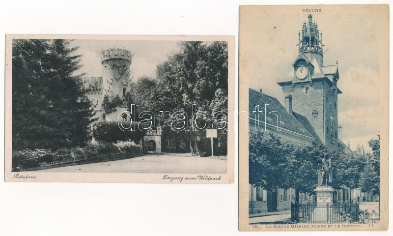 18 db RÉGI külföldi város képeslap / 18 pre-1945 European town-view postcards - Image 2