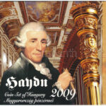 2009. 5Ft-200Ft 'Haydn' (6xklf) forgalmi sor + 'Joseph Haydn' Ag emlékérem (12g/0.999/29mm) T:BU kis patina