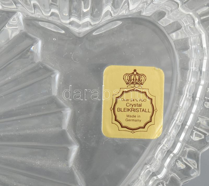 Kristály bonbonniere szív formával . Hibátlan., matricával jelzett 14 cm - Image 2