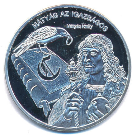 DN 'Nemzetünk nagyjai - Mátyás Király' Ag emlékérem (10,42g/0.999/35mm) T:PP