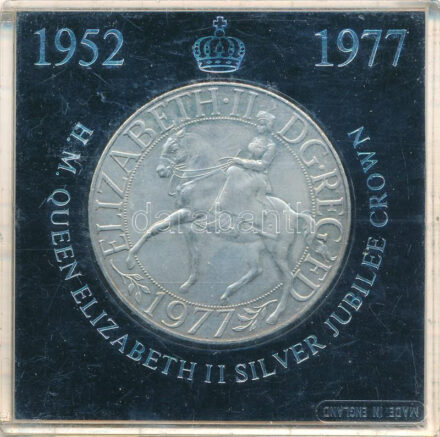 Nagy-Britannia 1977. 25p Cu-Ni 'Ezüst jubileum' eredeti tokban T:AU Great Britain 1977. 25 New Pence Cu-Ni 'Silver Jubilee' in original case C:AU