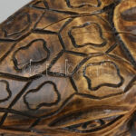 Kígyófej, faragott és lakkozott fa, egyik végén régi szeggel, jelzés nélkül, sérült, h: 34 cm - Image 2