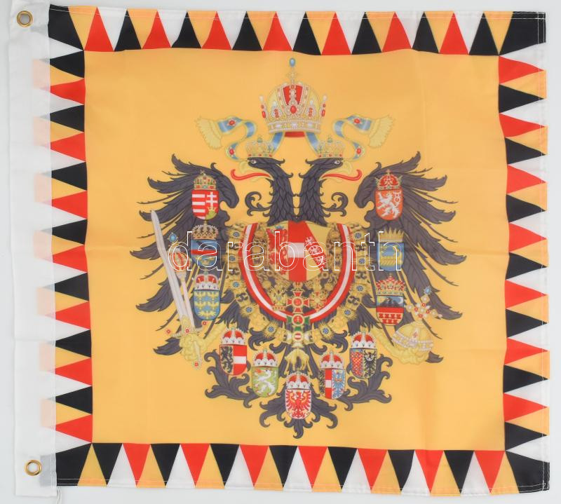 Osztrák-Magyar Monarchia, Habsburg címeres zászlók, modern replika, 62x59 cm és 62x39 cm / Austro-Hungarian Monarchy, Habsburg coat of arms flags, replica - Image 2