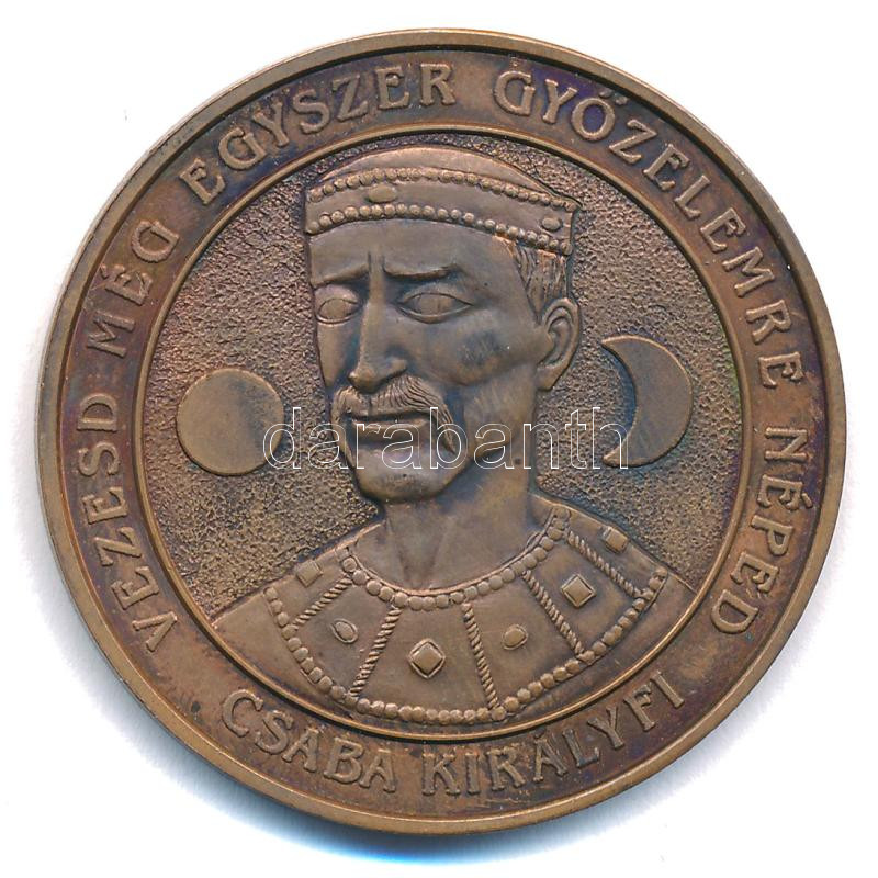 DN 'Székelyudvarhely - A székely főváros / Csaba királyfi' kétoldalas bronz emlékérem (42,5mm) T:AU patina