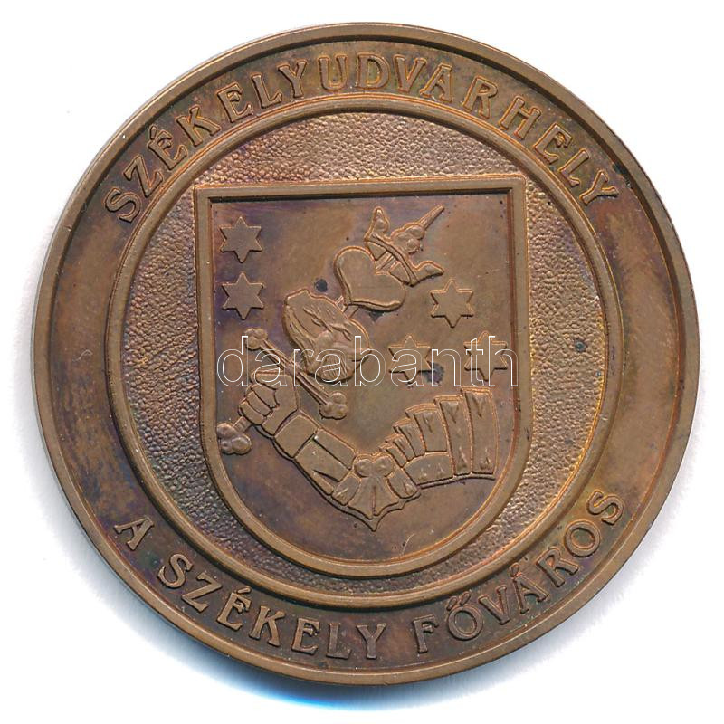 DN 'Székelyudvarhely - A székely főváros / Csaba királyfi' kétoldalas bronz emlékérem (42,5mm) T:AU patina - Image 2