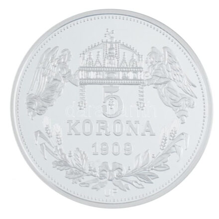 DN 'Királyi koronák - IV. Béla 1909. 5K' Ag emlékérem tanúsítvánnyal (20g/0.999/38,61mm) T:PP folt