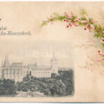 Vajdahunyad, Hunedoara; vár. Graef H. 3107. / cetatea / castle. Art Nouveau, floral, litho (EK)