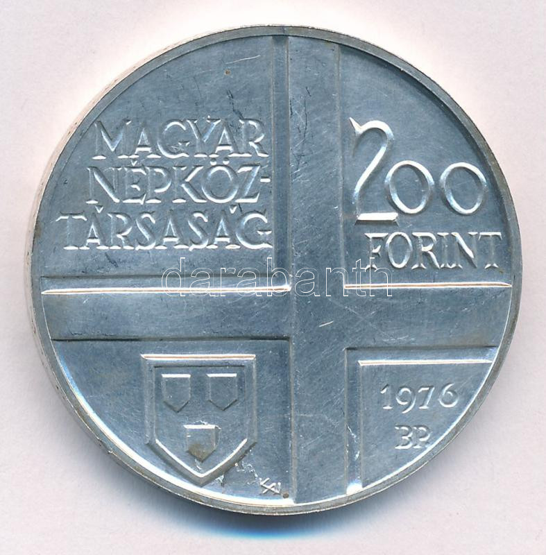1976. 200Ft Ag 'Festők I. - Szinyei Merse Pál' T:BU kis ph. patina Adamo EM51 - Image 2