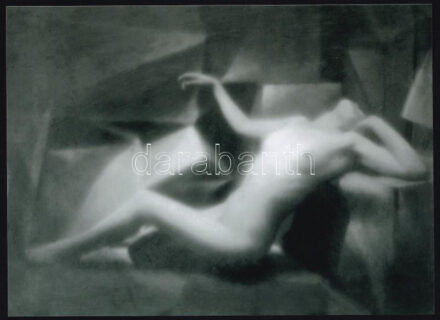 cca 1928 Angelo Funk Pál (1894-1974) budapesti fényképész és fotóművész hagyatékából 1 db mai nagyítás (Kubista akt), 15x21 cm