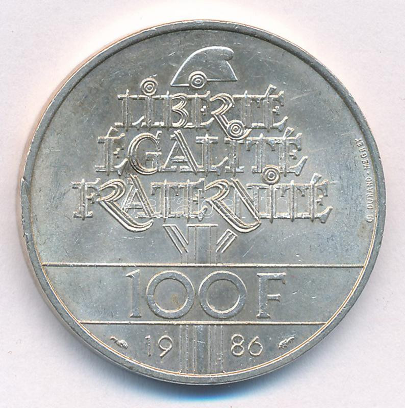 Franciaország 1986. 100Fr Ag 'A Szabadság szobor 100. évfordulója' T:XF kis ph. France 1986. 100 Francs Ag 'Centennial - Statue of Liberty' C:XF small edge error Krause KM#960 - Image 2