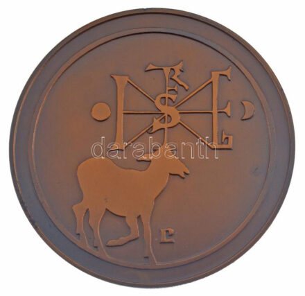 Papp László (1947-) 1988. 'Első királyunk Szent István halálának 950. évfordulóján a Szent Jobb országjárásának emlékére' patinázott vörösréz emlékérem eredeti dísztokban (70mm) T:AU