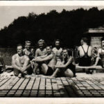 1943 Szováta-gyógyfürdő, Baile Sovata; fürdőzők, strand / spa, beach, bathers. photo (EK)