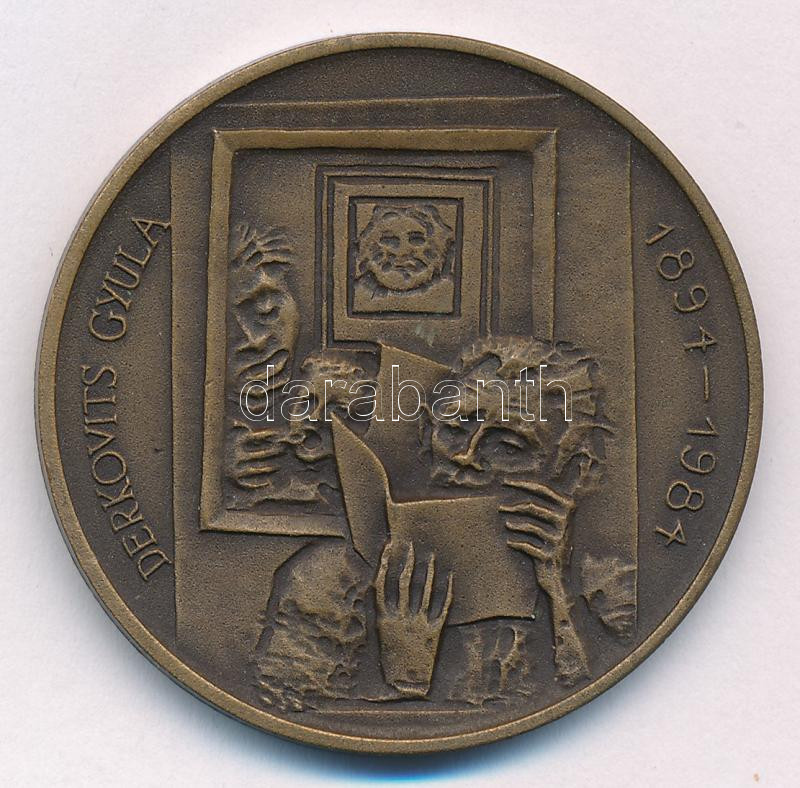 Kiss Sándor (1925-1999) 1984. 'Szombathelyi Képtárépítő Egyesület / Derkovits Gyula' kétoldalas bronz emlékérem (42,5mm) T:AU Adamo SH5