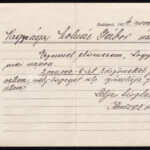 1924 Knizek Ferenc férfi szabó, Bp., Veres Pálné u. 12, 2 db fejléces elismervény