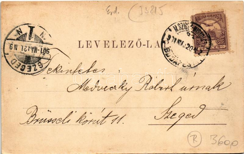 1901 Szatmárnémeti, Szatmár, Satu Mare; Városi kioszk. Reizer János kiadása / kiosk, restaurant (EK) - Image 2