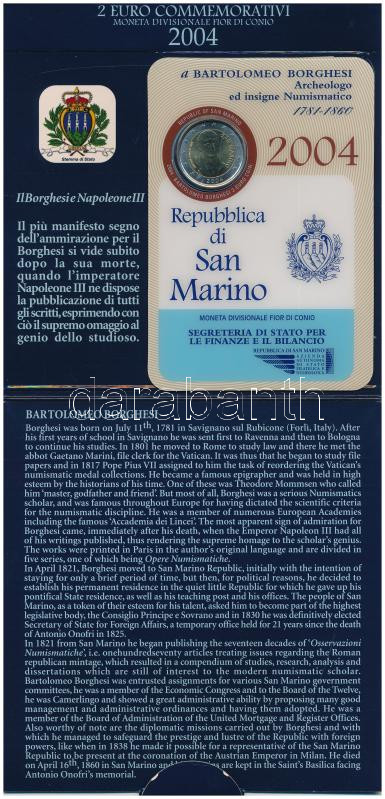San Marino 2004. 2E 'Bartolomeo Borghesi' eredeti díszcsomagolásban T:UNC San Marino 2004. 2 Euro 'Bartolomeo Borghesi' in original, decorative packing C:UNC - Image 2