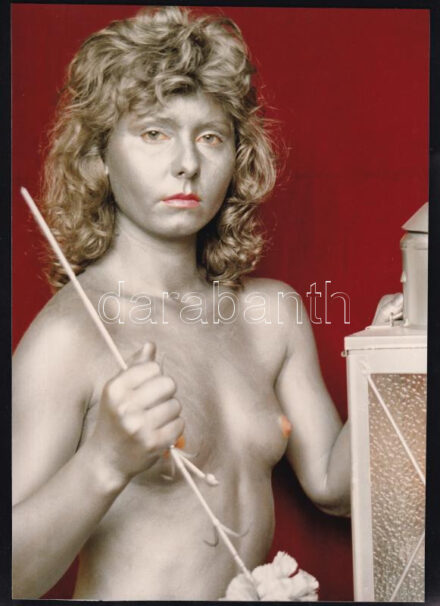 cca 1992 ,,Volt egyszer egy virág', Menesdorfer Lajos (1941-2005) budapesti fotóművész hagyatékából, 1 db vintage fotóművészeti alkotás, jelzés nélkül, a képcímet a szerző írta rá, 29x20,5 cm