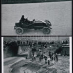 cca 1920 Régi autóversenyek, 3 db modern nagyítás a néhai Lapkiadó Vállalat fotólaborjának archívumából, 10x15 cm
