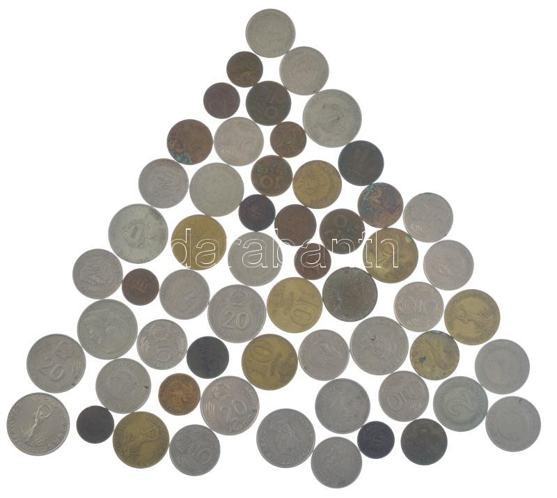 1946-1989. 57db-os vegyes Forint-Fillér érmetétel, Al érmék nélkül T:XF-F